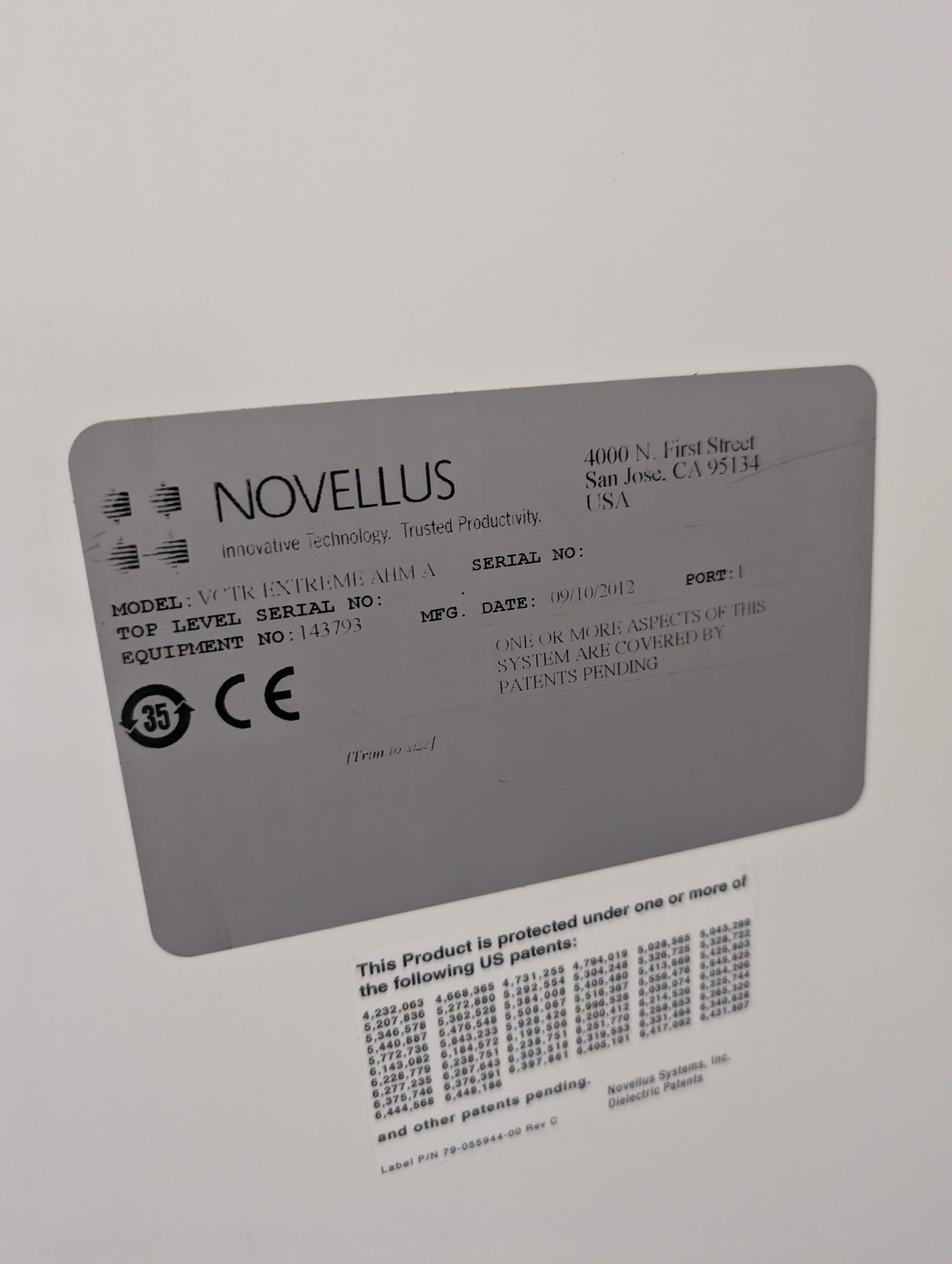 图为 已使用的 LAM RESEARCH / NOVELLUS Vector Extreme 待售