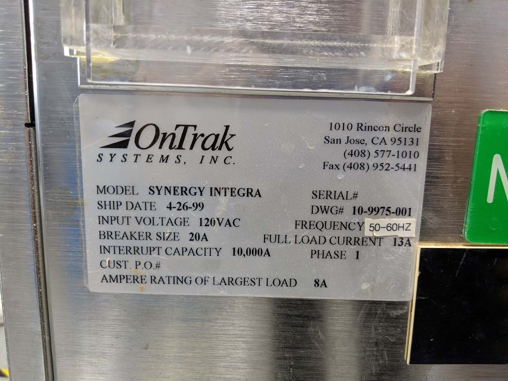Photo Used LAM RESEARCH / ONTRAK Synergy Integra For Sale