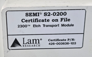 사진 사용됨 LAM RESEARCH 151864‑0001 판매용