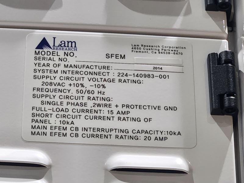 图为 已使用的 LAM RESEARCH 2300 E4 SFEM 待售