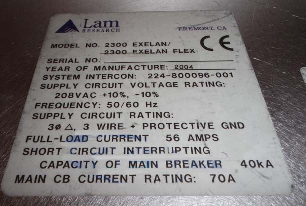 Photo Used LAM RESEARCH 2300 For Sale