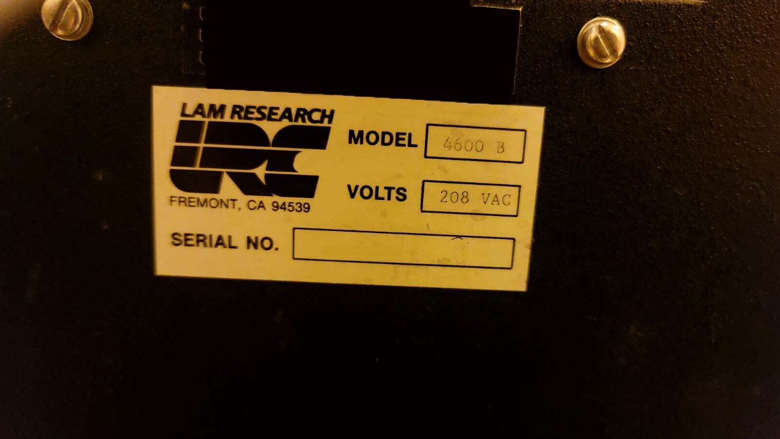 Photo Used LAM RESEARCH 4600B For Sale