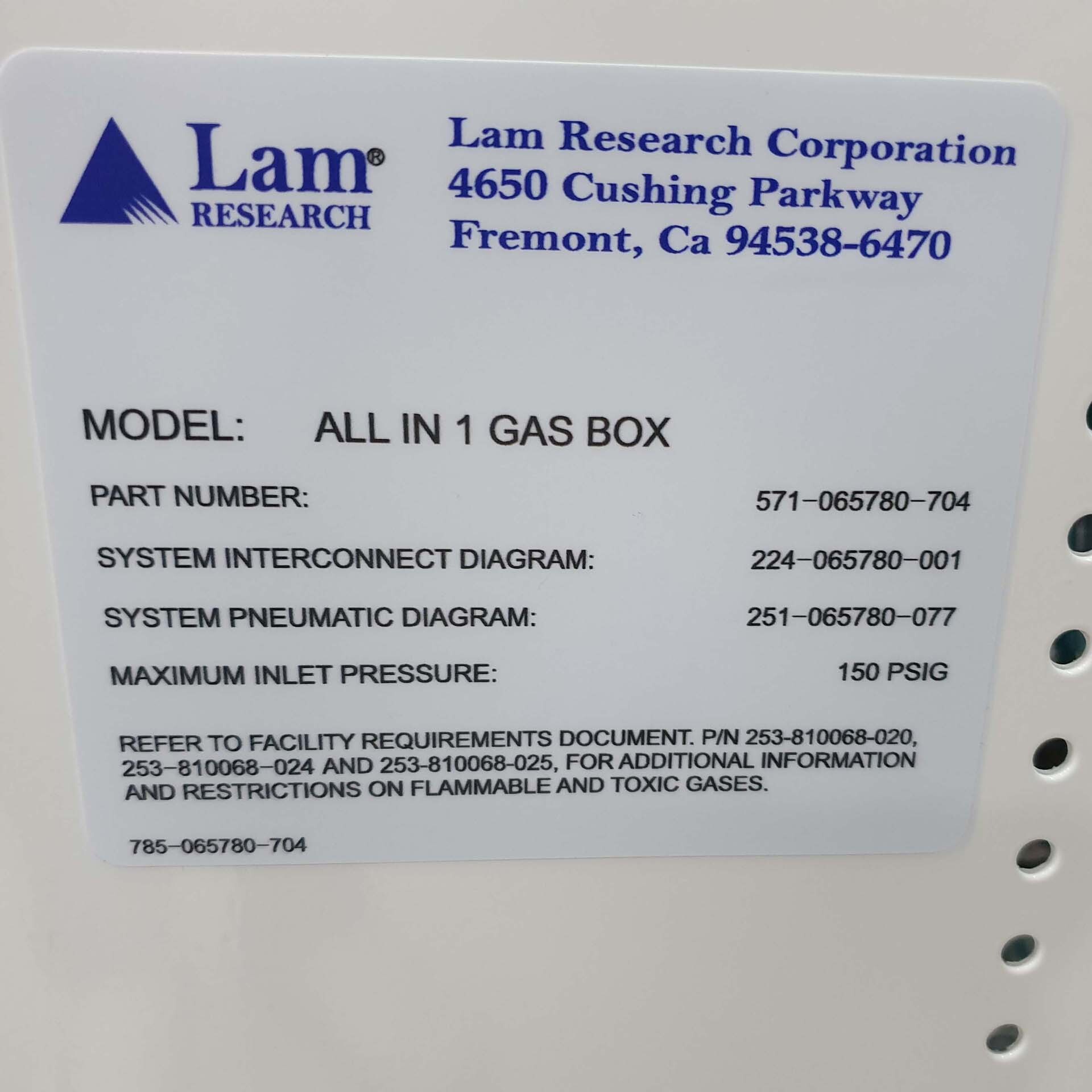 Photo Used LAM RESEARCH 571-065780-704 For Sale