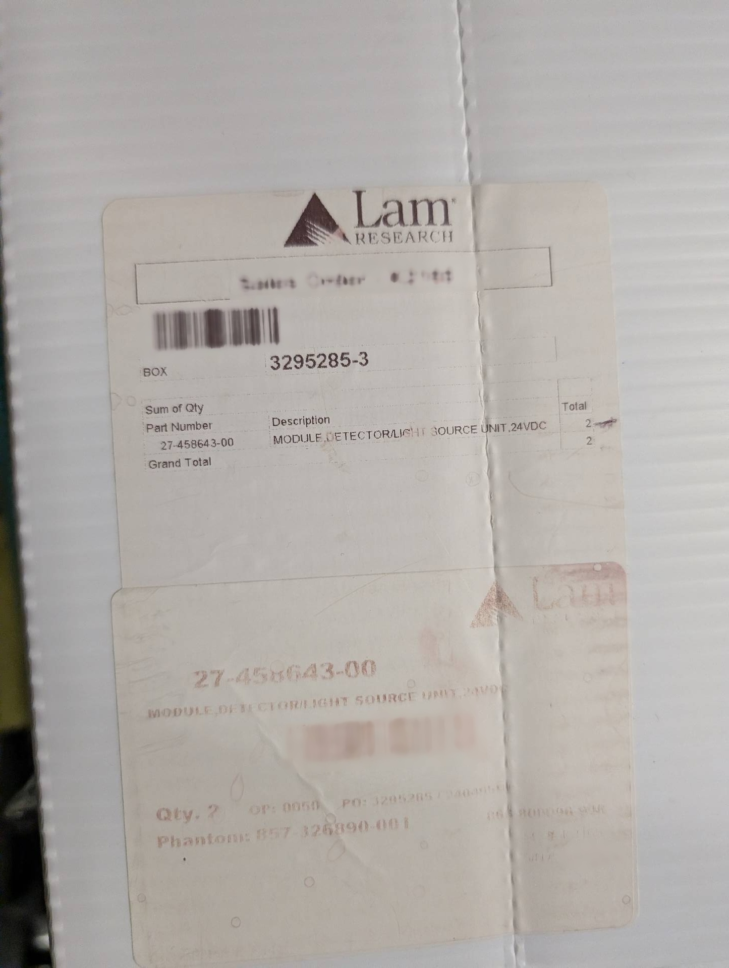 Photo Used LAM RESEARCH 685-259878-001 For Sale