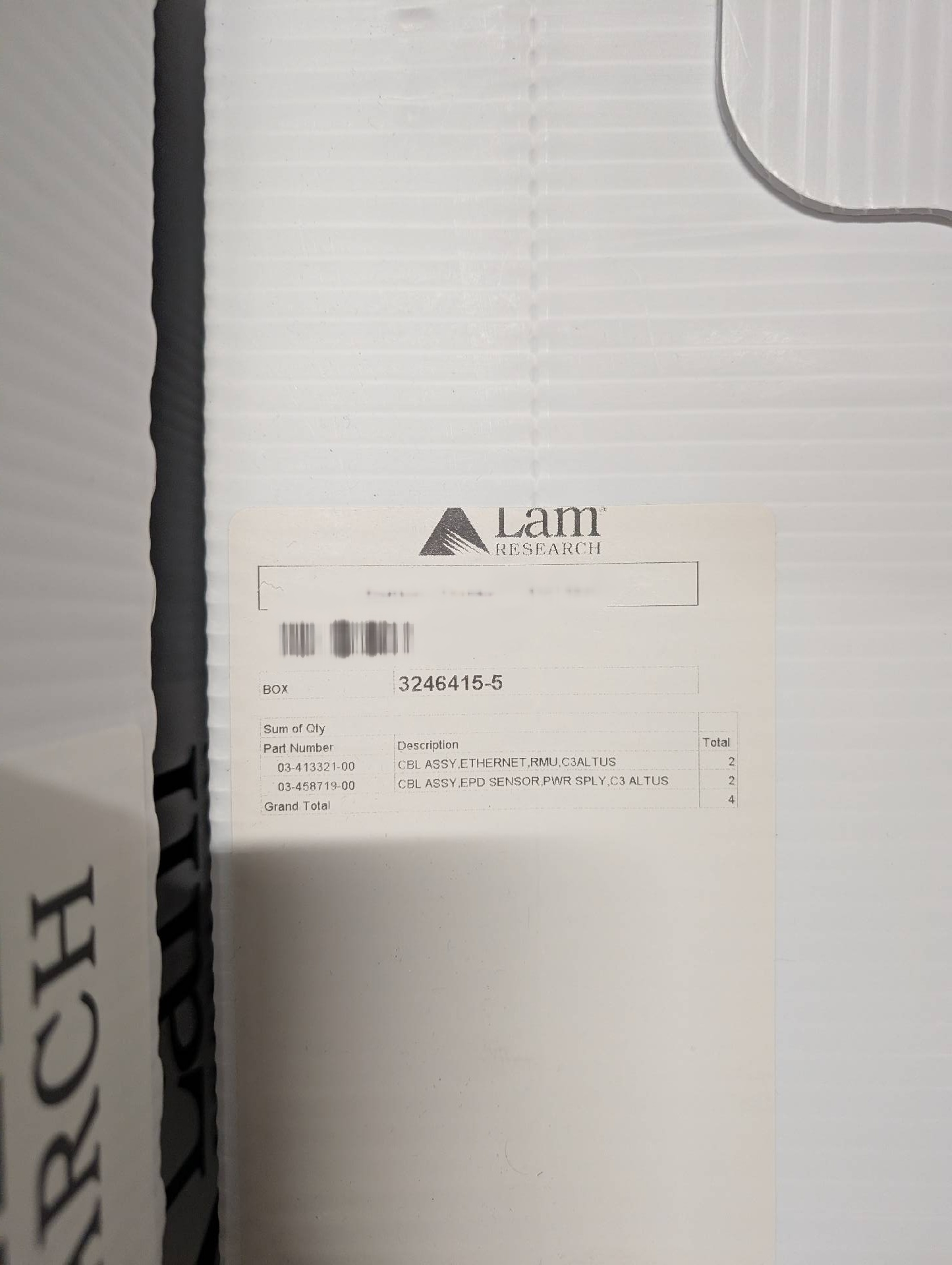 Photo Used LAM RESEARCH 685-259878-001 For Sale
