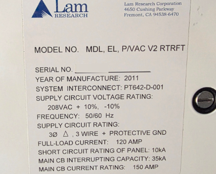 사진 사용됨 LAM RESEARCH 853-035223-003 판매용