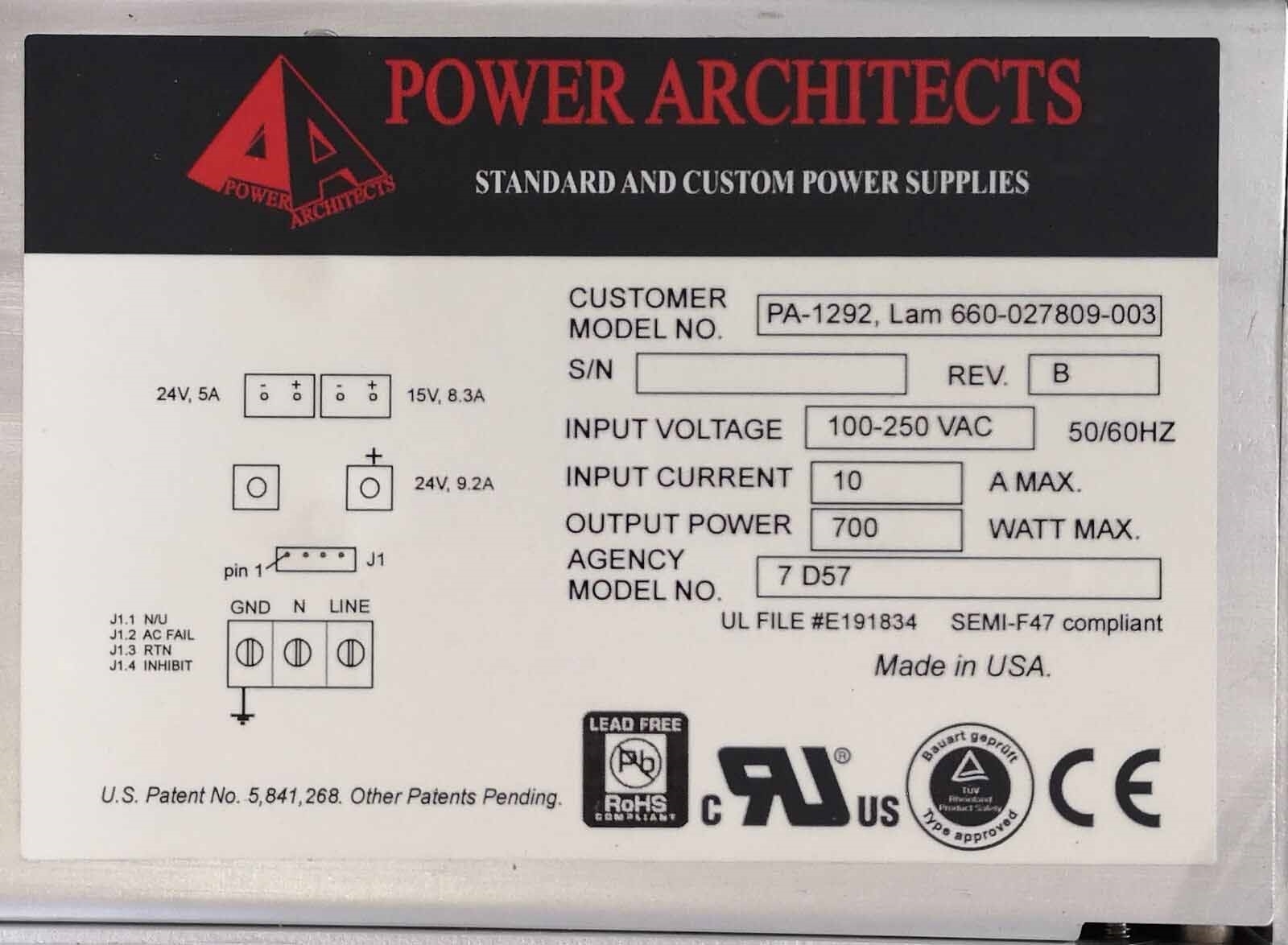 사진 사용됨 LAM RESEARCH 685-020105-004 판매용