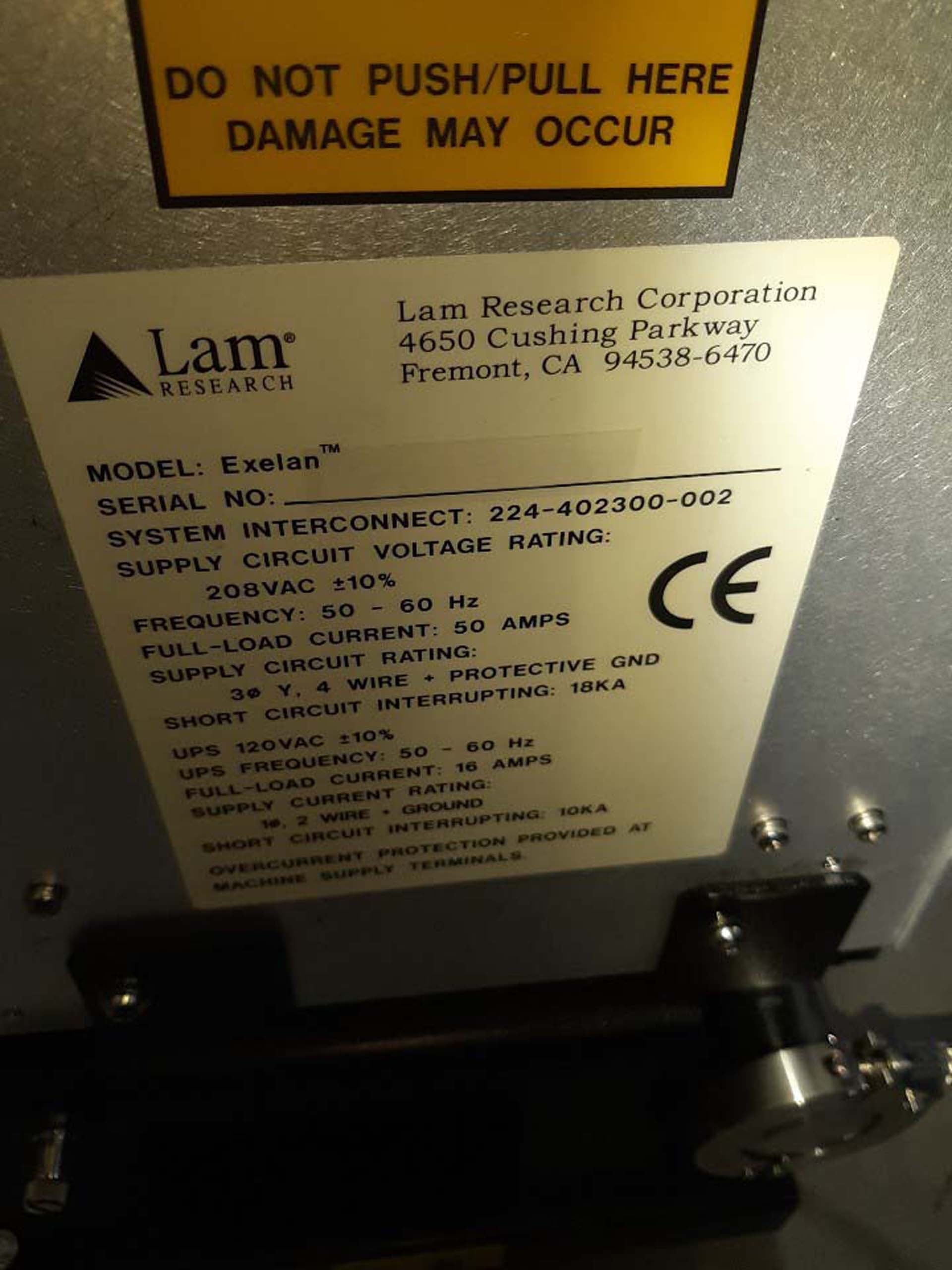 Photo Used LAM RESEARCH Exelan For Sale