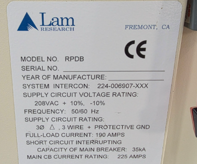 フォト（写真） 使用される LAM RESEARCH RPDB 販売のために