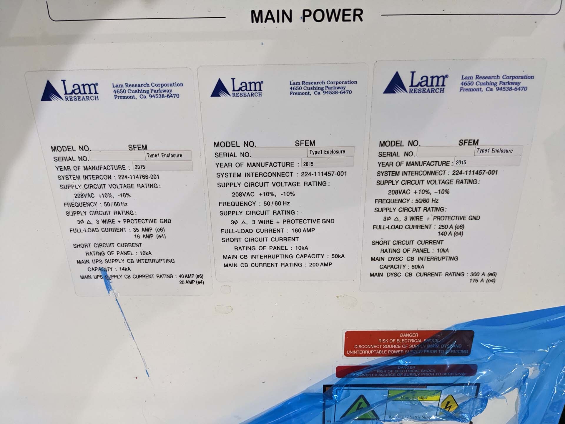 Photo Used LAM RESEARCH SFEM For Sale