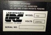 Photo Used LAM RESEARCH 790 For Sale