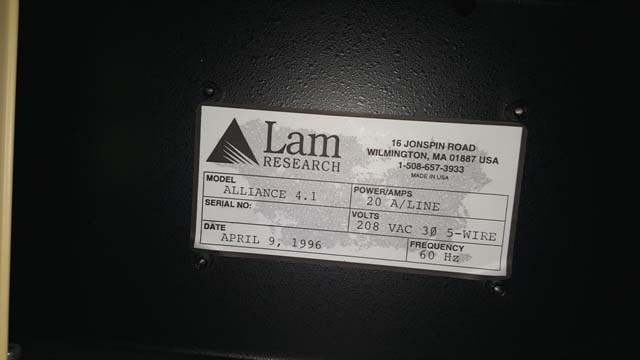 Photo Used LAM RESEARCH Alliance 4.1 For Sale