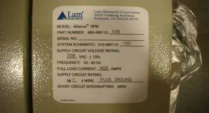 Photo Used LAM RESEARCH Alliance 6 For Sale