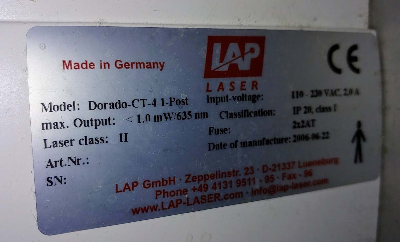 圖為 已使用的 LAP LASER DORADO CT-4-1 Post 待售