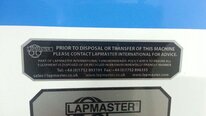 Photo Used LAPMASTER 285/4 For Sale