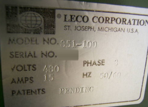 圖為 已使用的 LECO AP-600 待售