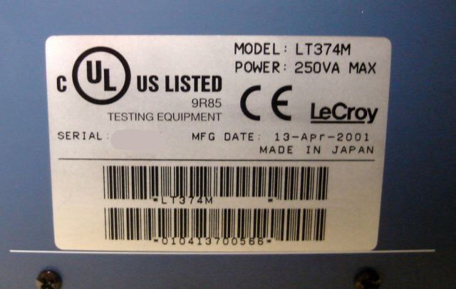 Photo Used LECROY LT374M For Sale