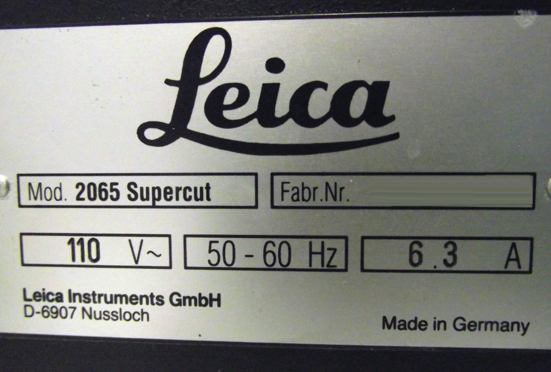 Photo Used LEICA REICHERT JUNG Supercut 2065 For Sale