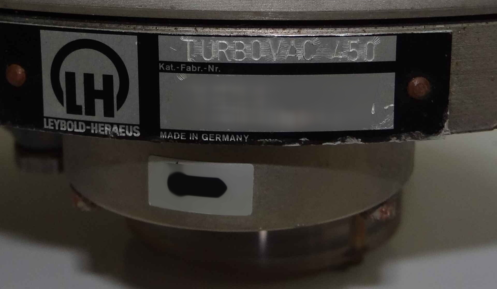 사진 사용됨 LEYBOLD HERAEUS TurboVac 450 판매용