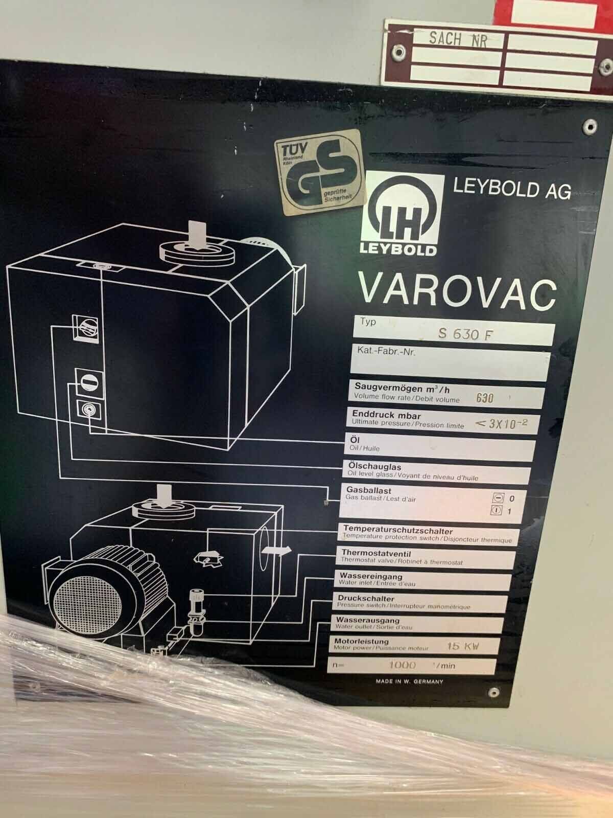 Photo Used LEYBOLD HERAEUS VAROVAC S630F For Sale