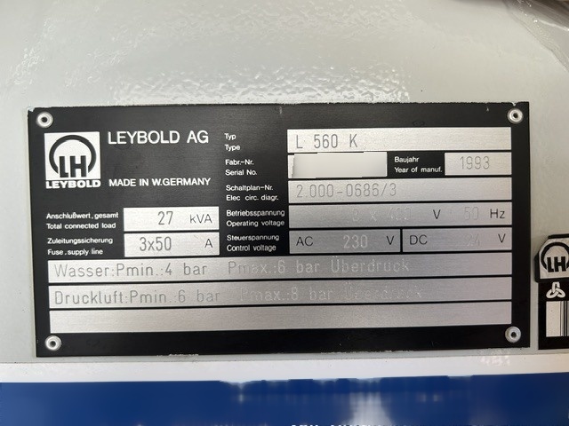 사진 사용됨 LEYBOLD L 560 K 판매용