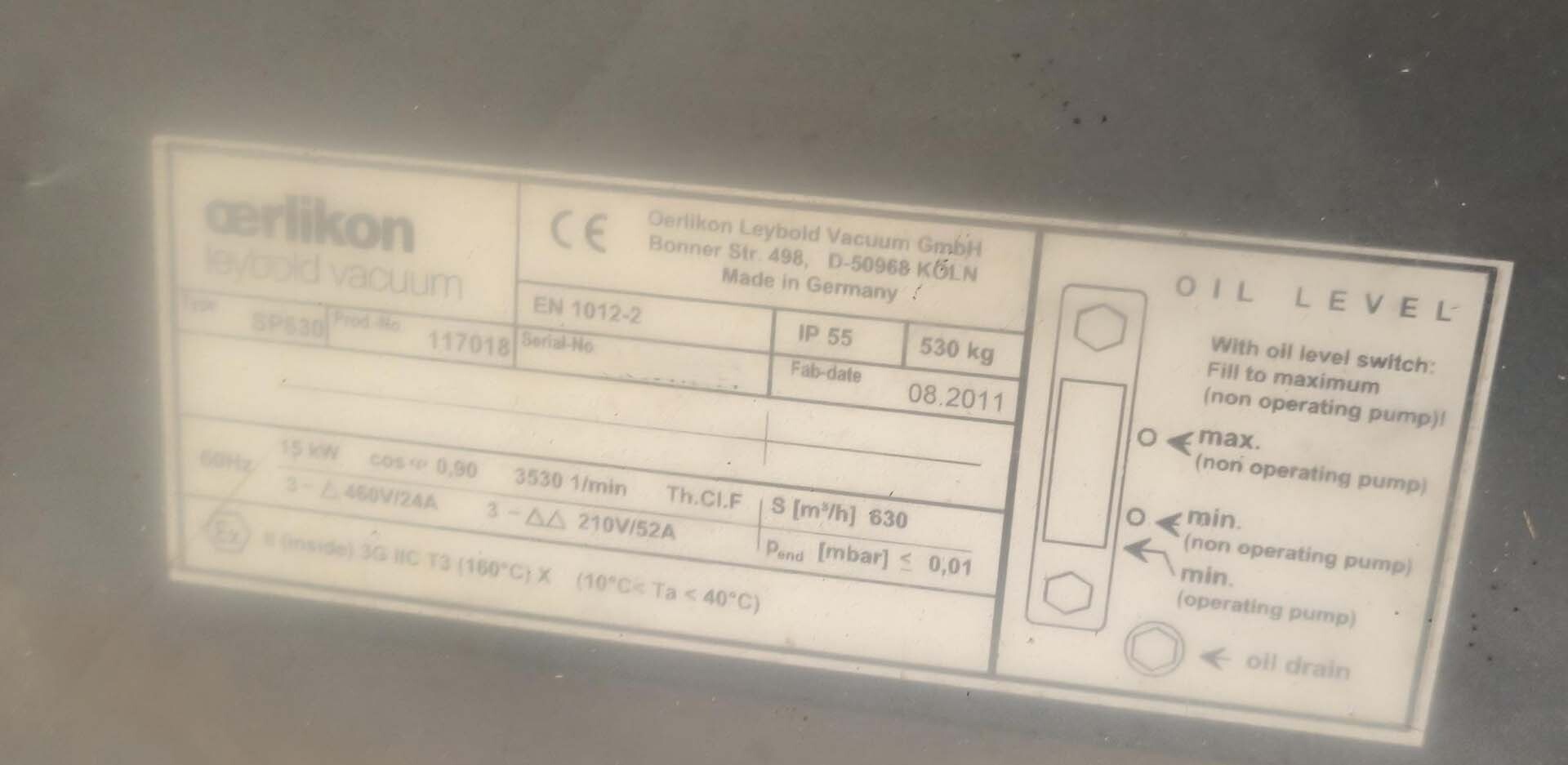 Photo Used LEYBOLD Screwline SP 630 For Sale