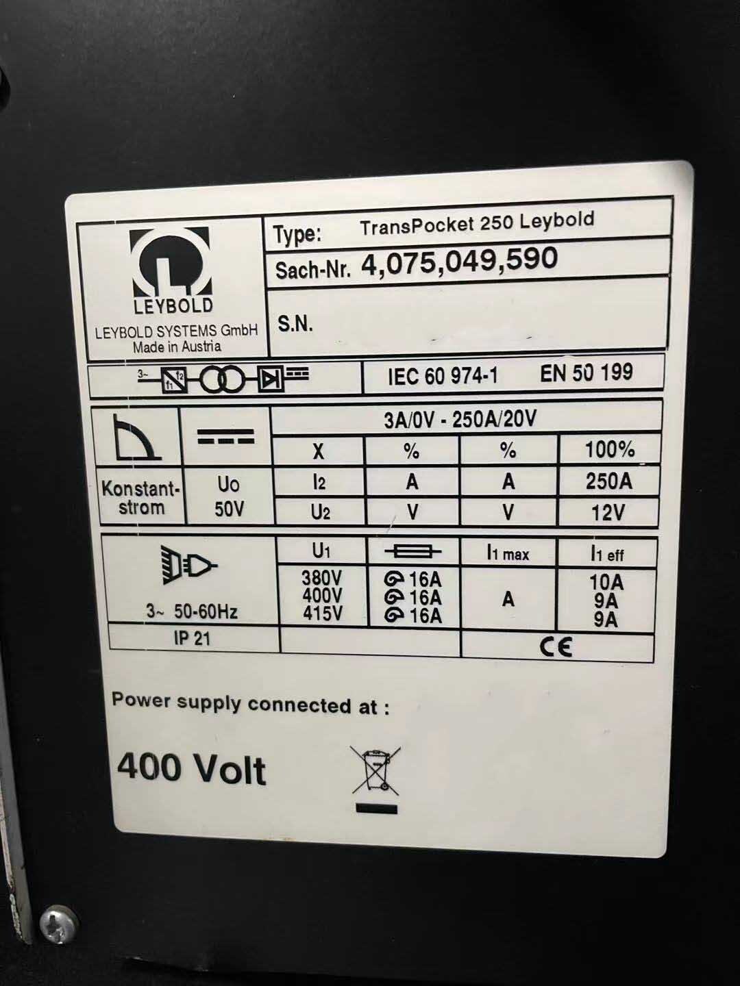 Foto Verwendet LEYBOLD Syrus 1510C Zum Verkauf