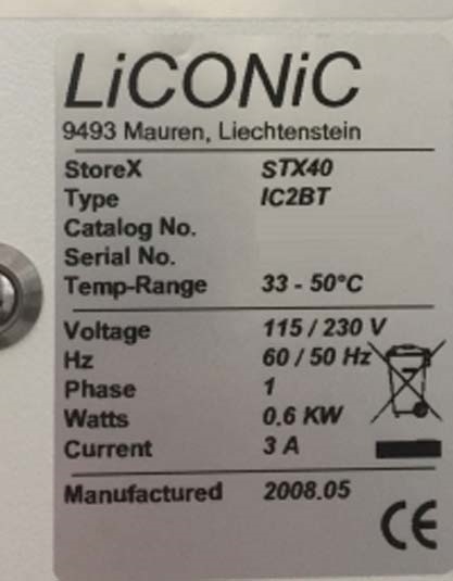 Photo Used LICONIC INSTRUMENTS STX40 For Sale