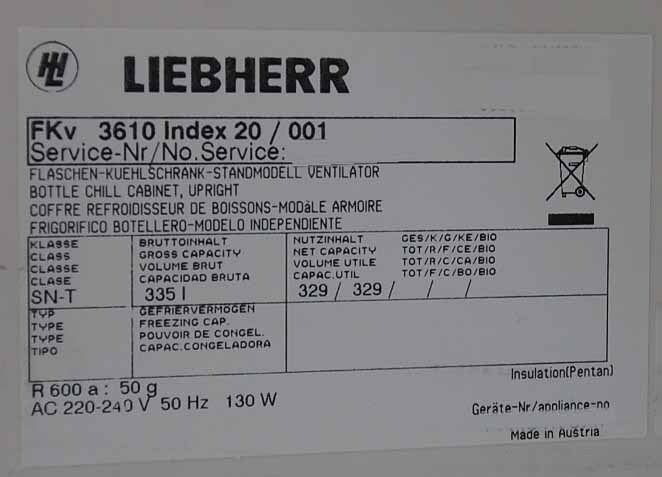 Photo Used LIEBHERR FKV 3610 For Sale
