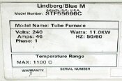 Photo Used LINDBERG / BLUE M STF-55666C For Sale