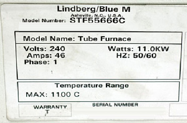 Photo Used LINDBERG / BLUE M STF-55666C For Sale
