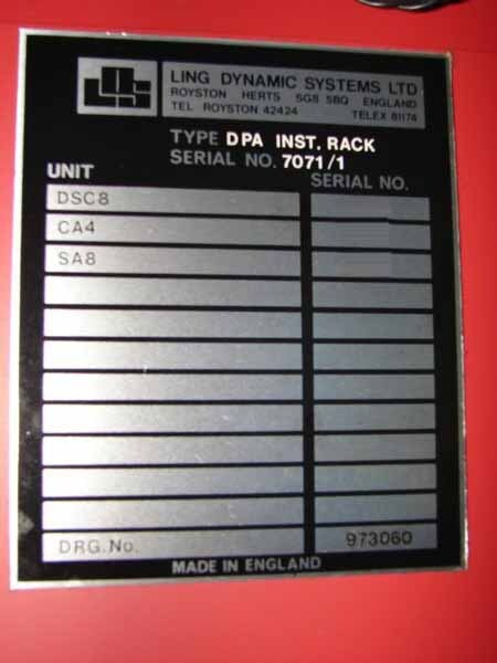 Photo Used LING DYNAMIC SYSTEMS DPA 16 For Sale