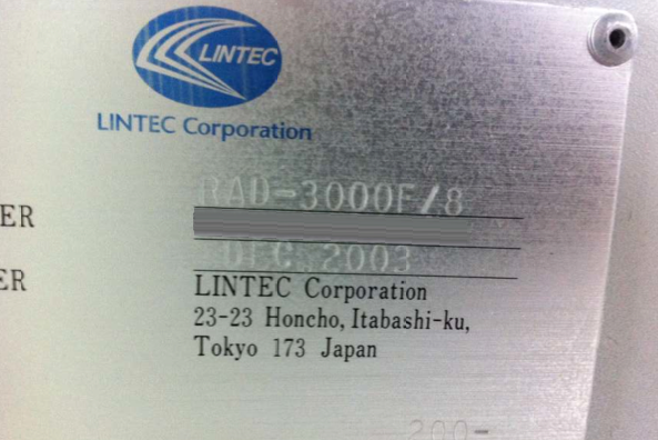Foto Verwendet LINTEC RAD 3000 F/8 Zum Verkauf