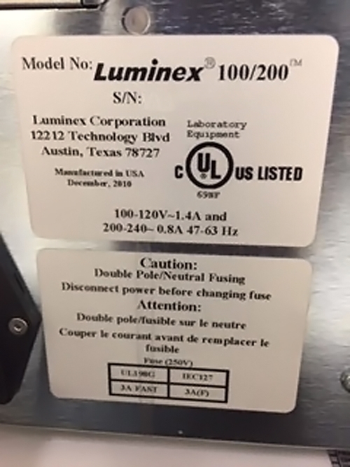 Photo Utilisé LUMINEX LX-200 À vendre
