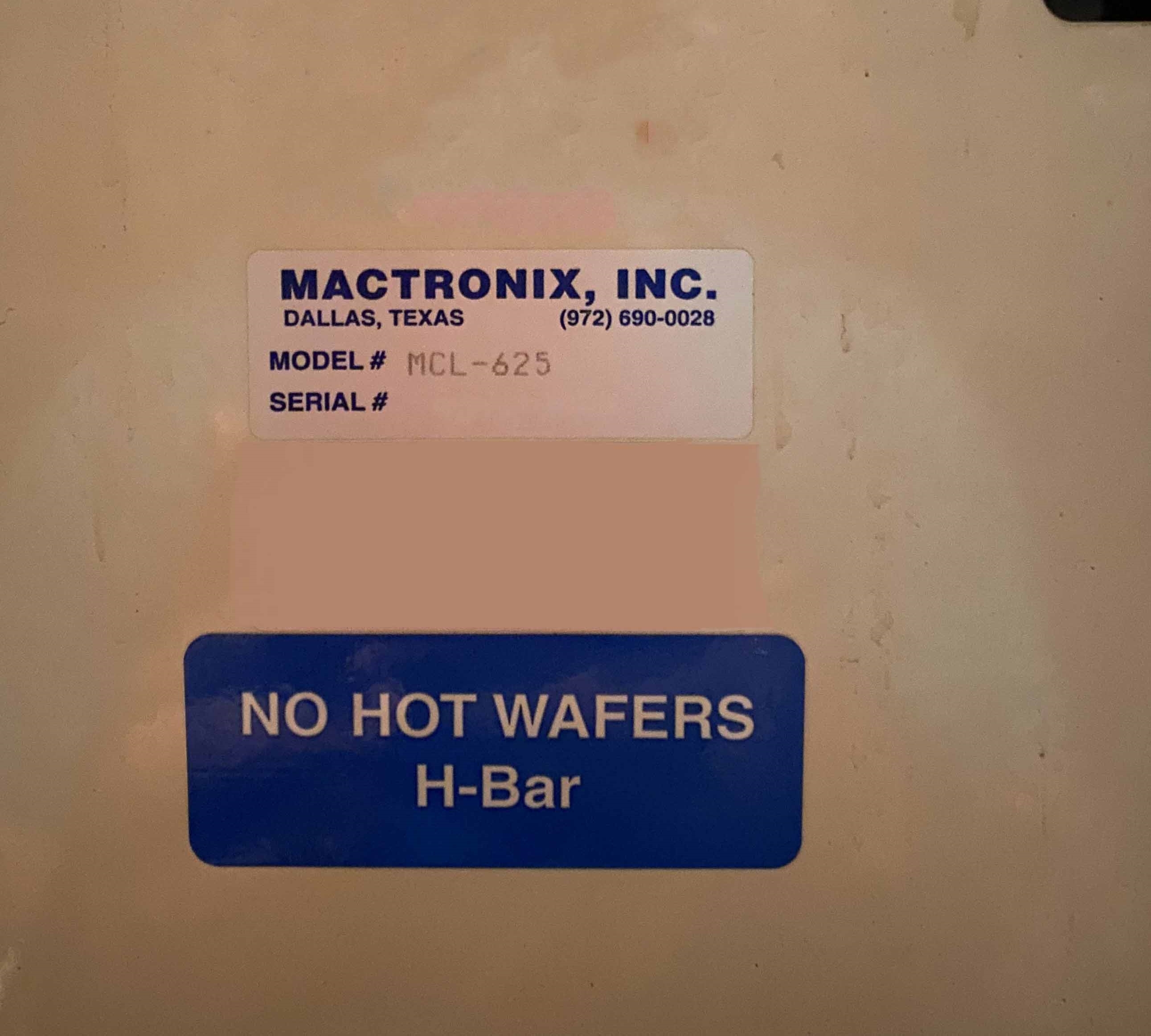Photo Used MACTRONIX MCL-625 For Sale