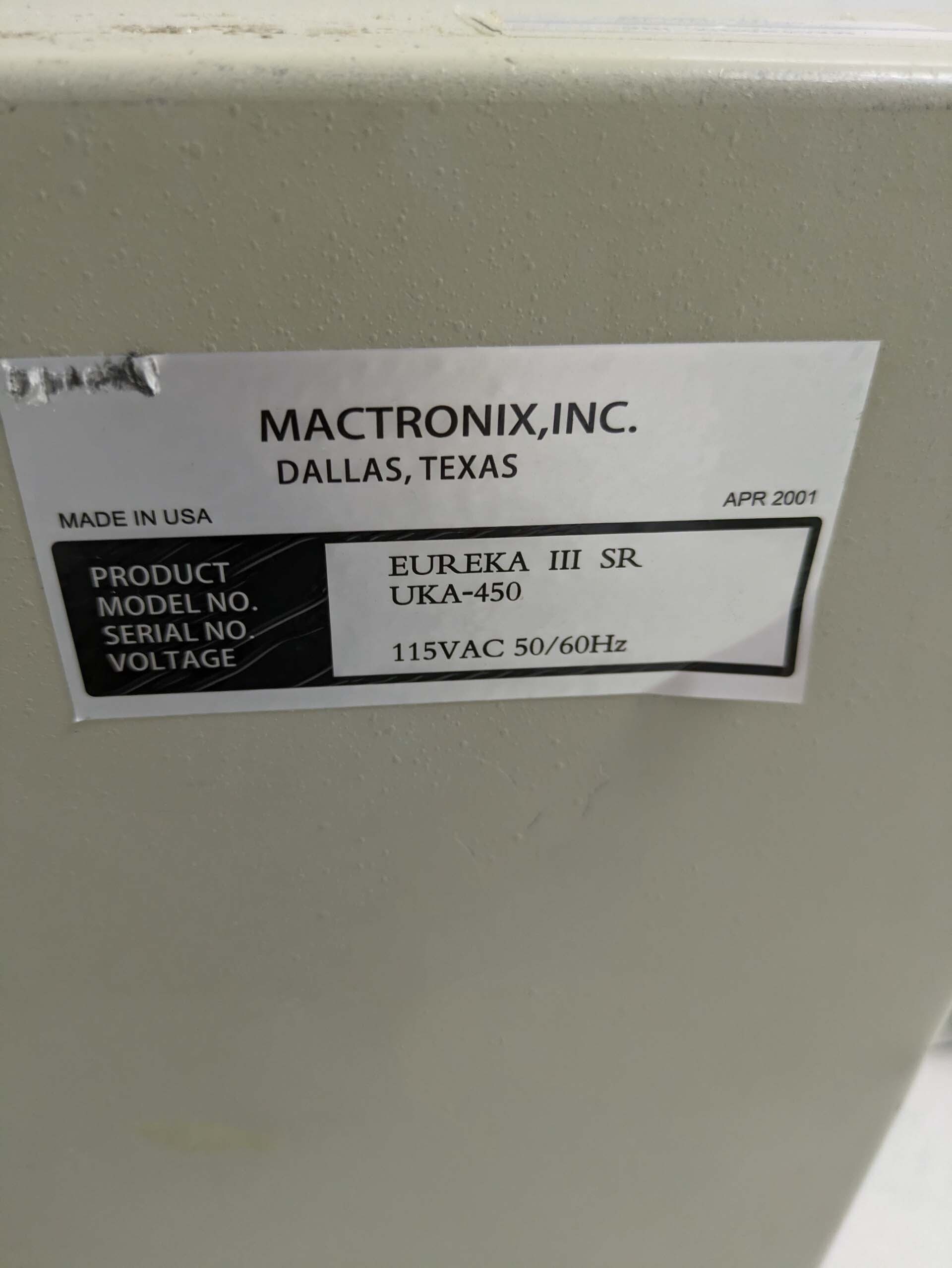 Photo Used MACTRONIX UKA-450 For Sale