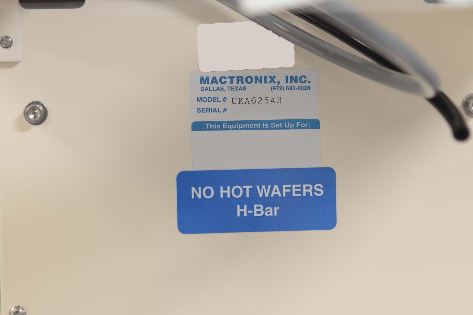 Photo Used MACTRONIX WLA-600 For Sale