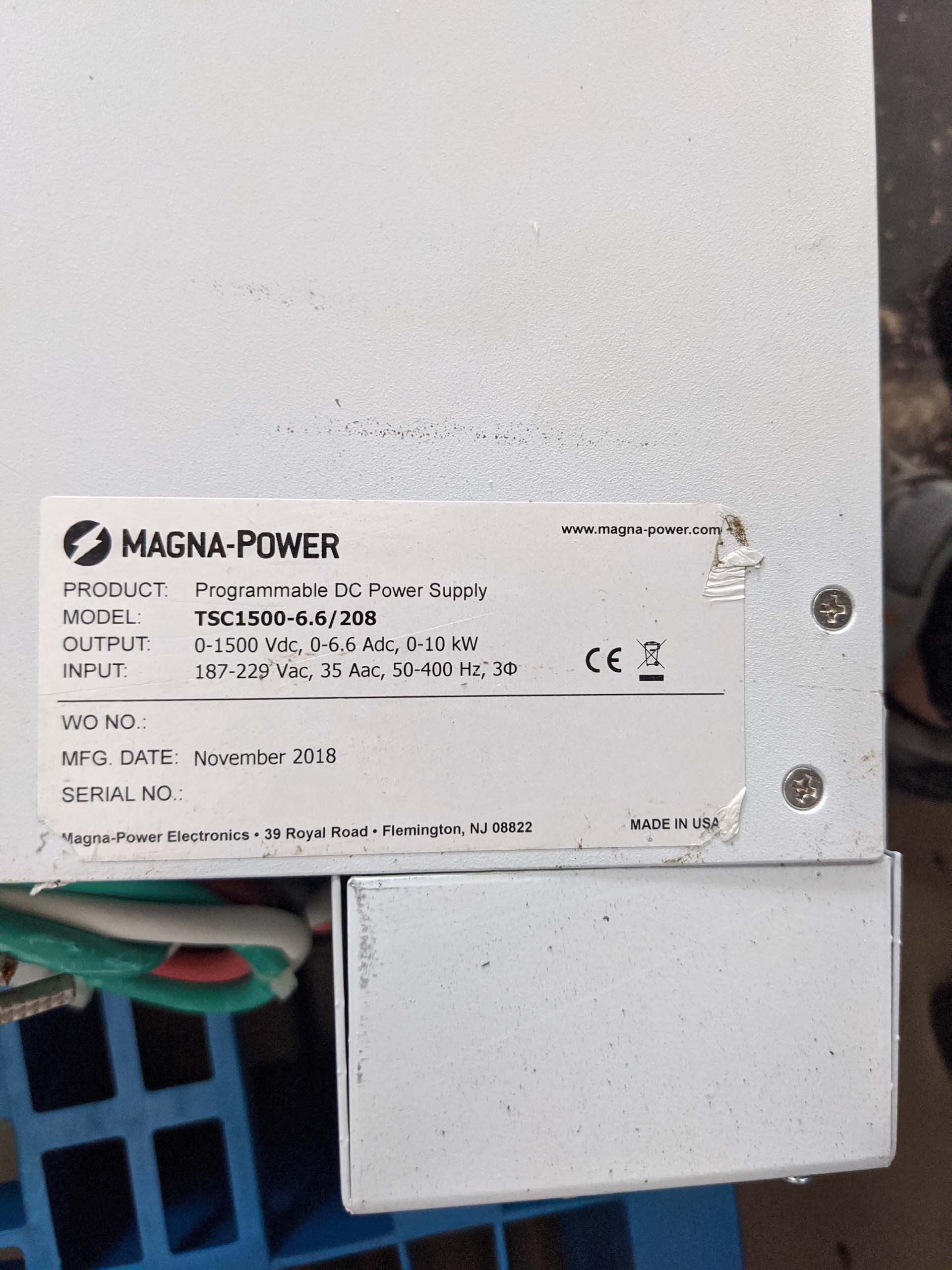 圖為 已使用的 MAGNA POWER TSC1500-6.6/208 待售