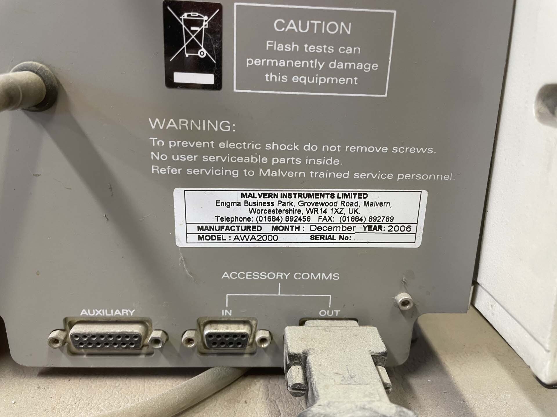 Photo Used MALVERN / PANALYTICAL Mastersizer 2000 For Sale