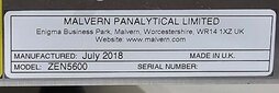 图为 已使用的 MALVERN / PANALYTICAL ZEN5600 待售