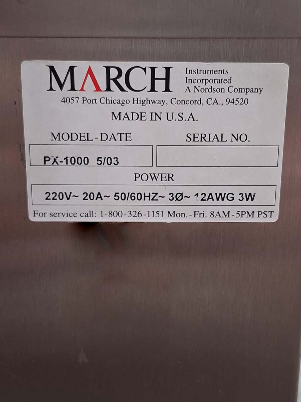 사진 사용됨 MARCH PX-1000 판매용