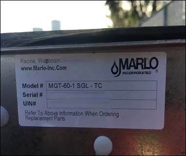 フォト（写真） 使用される MARLO MGT-60-1 SGL - TC 販売のために