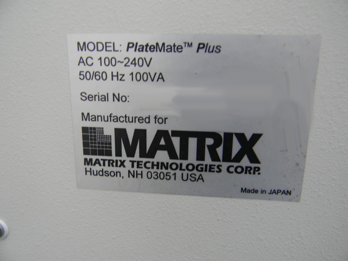 Photo Used MATRIX PlateMate Plus For Sale
