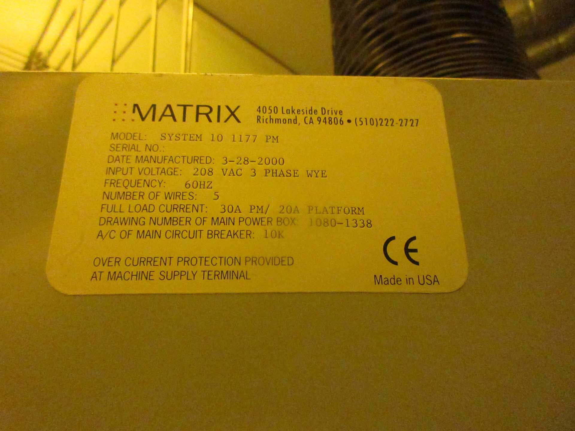 图为 已使用的 MATRIX System 10 1177 待售
