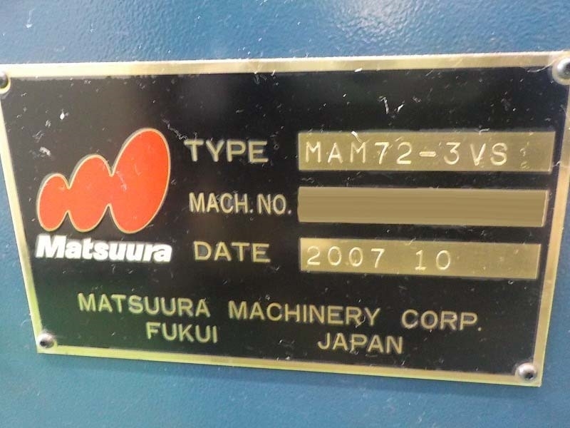 圖為 已使用的 MATSUURA MAM72-3VS 待售