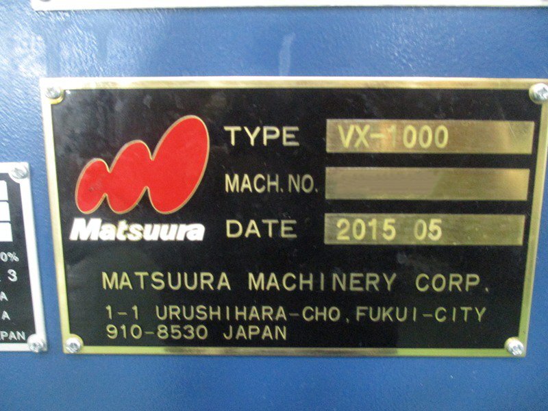 Photo Used MATSUURA VX-1000 For Sale