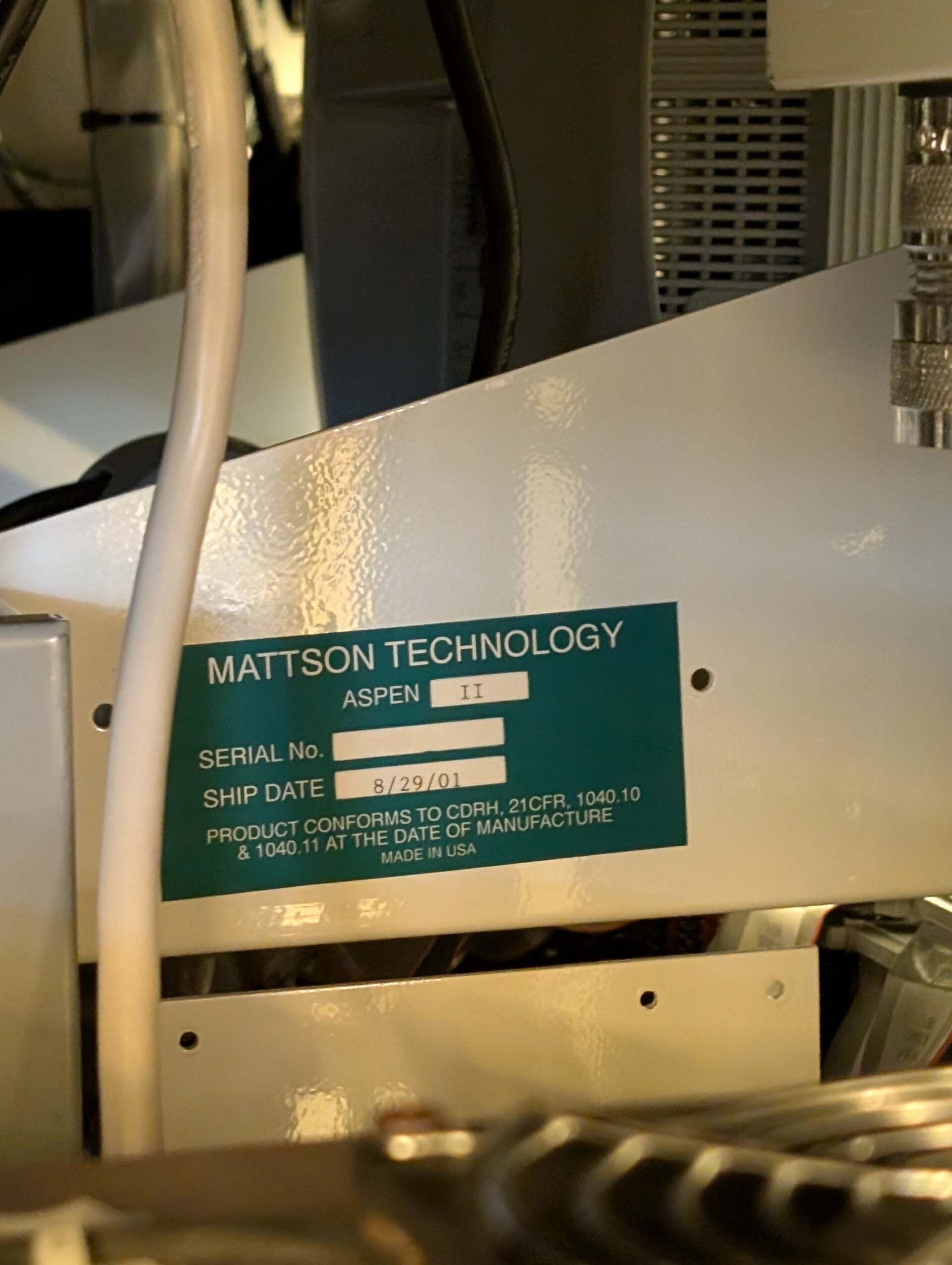 图为 已使用的 MATTSON Aspen II 待售