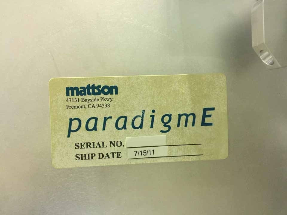사진 사용됨 MATTSON Paradigm SI 판매용