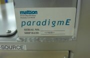 Photo Used MATTSON Paradigme SI For Sale