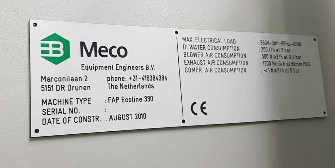 圖為 已使用的 MECO / BESI FAP Ecoline 330 待售